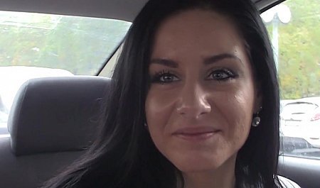 The guys talked a hot brunette into having sex at her apartment