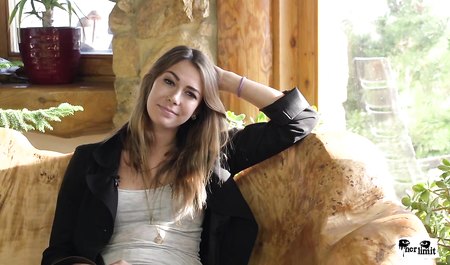 Russian chick gets fucked in the ass at a casting with a tattooed guy in America