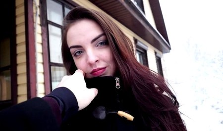 Instead of a game of billiards, a Frenchman plays with a Russian chick in the ass with a big dick