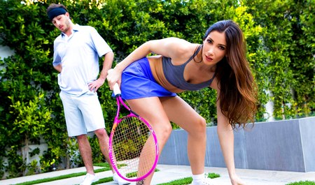 Young woman invites guy for tennis, but has sex with him