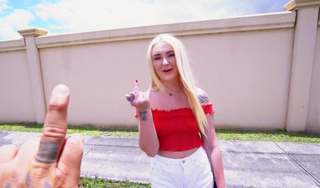 They roasted and beat up a beautiful blonde in a minibus