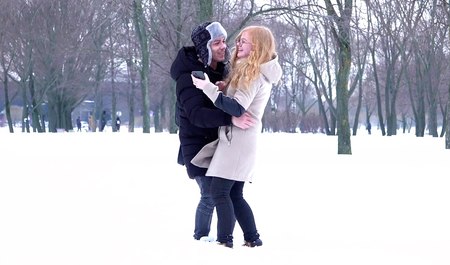 A young couple from St. Petersburg rushes to have sex in their apartment after classes at the university