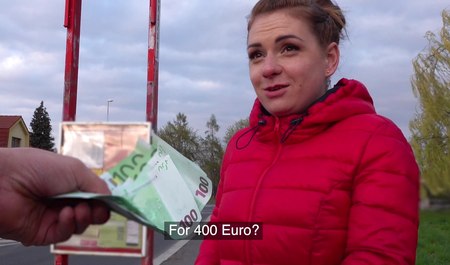 Guy picks up tourist in Budapest to fuck her for cash