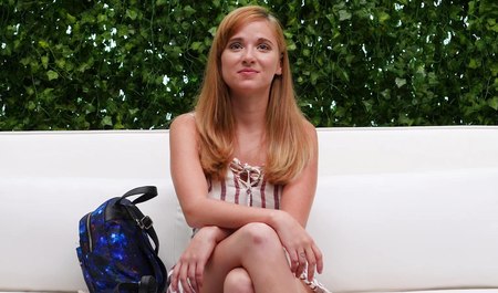 New model sucks cock and spreads legs at erotic casting