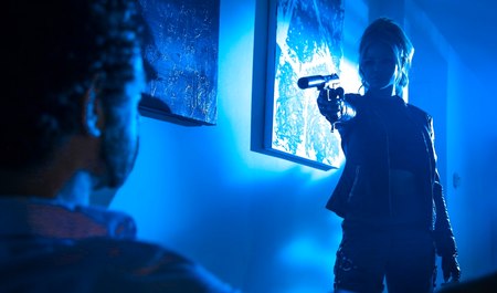 A beautiful blonde doesn't care whether she's going to screw a guy or fuck her friend