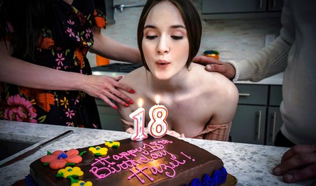 For the birthday, the parents brought the chick a car and a groom