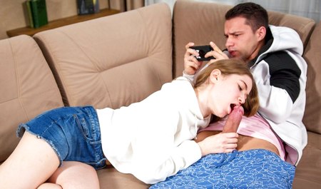 The guy goes out of his way to sexually please his beloved Moscow girl