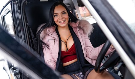 Sofia Lee sucked a client's dick in a taxi and got into adult