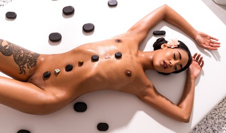 Latina loves massage and fucking with the masseur