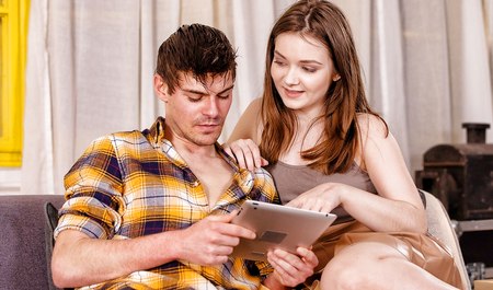 Young couple successfully solve problems with oral sex and sex in general
