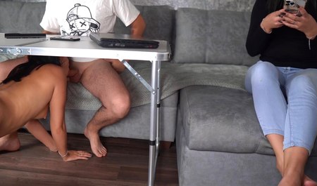 My girlfriend's step sister comes over for a blowjob and expecting sex