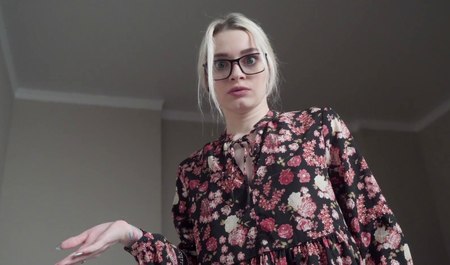 Stepmother helped her stepson cum through his ass and then ran off to a date