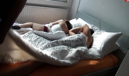 Guest sucks sleeping owner of the house